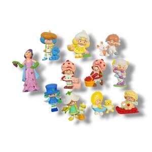 Vintage Strawberry Shortcake Mini Figures Early 1980s Set Of 11 Good Condition